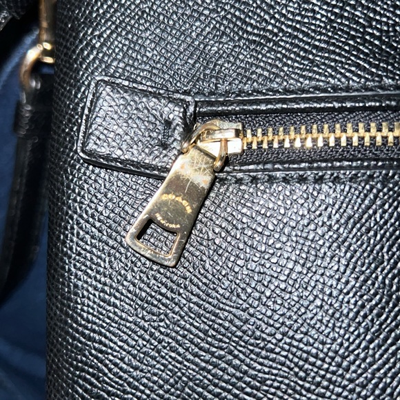 Black Coach Wristlet 9” x 6” gold accents - Picture 5 of 6